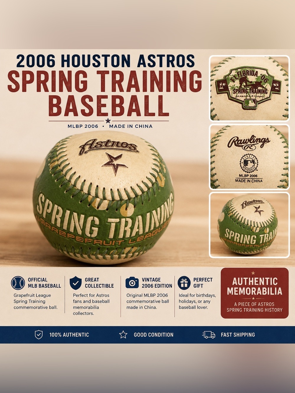 Houston Astros '06 Spring Training Commemorative Baseball